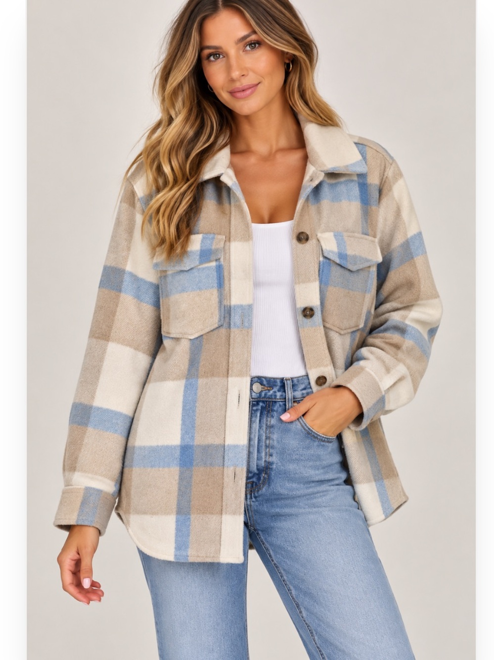 H&M Plaid Shacket